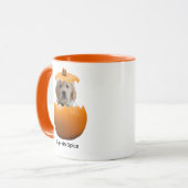 Leuke Schattigee Gepersonaliseerde Halloween Pumpk Mok (Voorkant links)