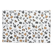 Leuke Schattigee Hondenrassen met Botten en Paw Pr Kussensloop (Achterkant)