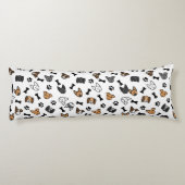 Leuke Schattigee Hondenrassen met Botten en Paw Pr Lichaamskussen (Achterkant)