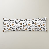 Leuke Schattigee Hondenrassen met Botten en Paw Pr Lichaamskussen (Voorkant)