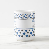 Leuke Schattigee Inspirerend Quote, Blauwe en Grij Koffiemok (Center)