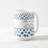 Leuke Schattigee Inspirerend Quote, Blauwe en Grij Koffiemok (Voorkant rechts)