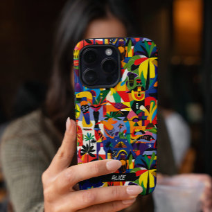Leuke Schattigee Kleurrijke Cartoon Art Doodle Cus iPhone 16 Pro Hoesje