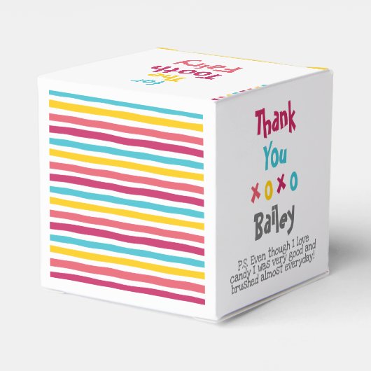 Leuke Schattigee Kleurrijke Gestreepte Snoepjes Ta Bedankdoosjes (Achterkant)