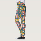 Leuke Schattigee Kleurrijke Kawaii Kat Yellow Cats Leggings (Links)