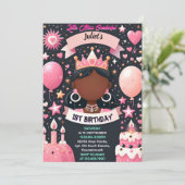 Leuke Schattigee Koningin Kleine Miss Onederful 1e Kaart (Staand voorkant)