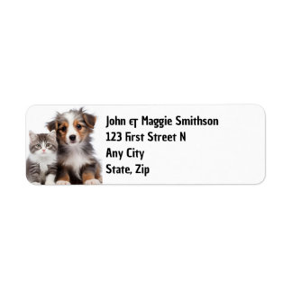 Leuke Schattigee Pet Cat Dog Dieren Etiket