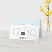 Leuke Schattigee Polar Beer Verjaardag Dier Humor  Kaart (Gele Bloem)