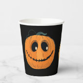 Leuke Schattigee Pompoen Carving Halloween Party Papieren Bekers (Links)