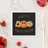 Leuke Schattigee Pompoen Jack O'Lanterns Halloween Servet (Insitu)