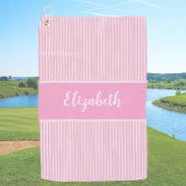 Leuke Schattigee roze preppy streep aangepaste naa Golfhanddoek