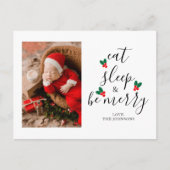 Leuke Schattigee script kerstboom foto kerst Feestdagenkaart (Voorkant)