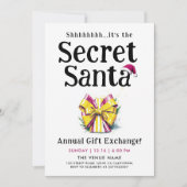 Leuke Schattigee Secret Santa Kleurrijke Gift Bow  Kaart (Voorkant)
