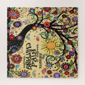 Leuke Schattigee Spring Bird Chirping Weer Inspira Legpuzzel (Horizontaal)