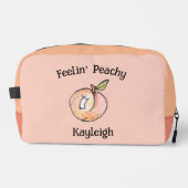 Leuke Schattigee Summer Modern Peach Peaches Naam Toilettasje (Voorkant)