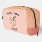 Leuke Schattigee Summer Modern Peach Peaches Naam Toilettasje (Rechterhoek)