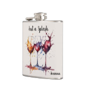 Leuke Schattigee Waterverf Just A Splash Of Wine N Heupfles (Links)