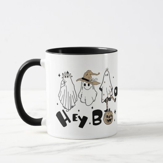 Leuke Schattigee Whimsical Ghost Halloween Mok (Links)