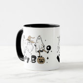 Leuke Schattigee Whimsical Ghost Halloween Mok (Voorkant links)