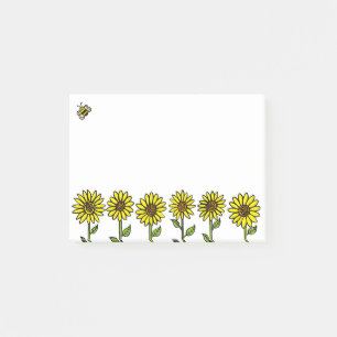 Leuke Schattigee Zonnebloemen en Bumble Bee Post-it® Notes