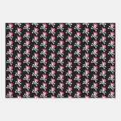 Leuke schedel Crossbones Patroon Pirate Thema Inpakpapier Vel (Voorkant)