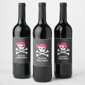 Leuke schedel Crossbones Pirate Poison Gepersonali Wijn Etiket (Flessen)