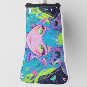 Leuke schedel en hoorns Punk Rock Anime Meisje Golfheadcover (Draai 90)
