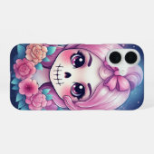 Leuke Schedel Hoortelefoonhoes iPhone 16 Hoesje (Achterkant horizontaal)