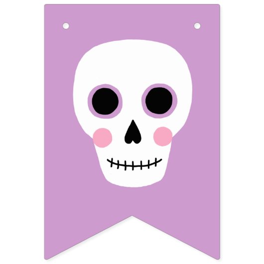 Leuke schedels Pastel Halloween Trick or treat Vlaggetjes (Eerste vlag)