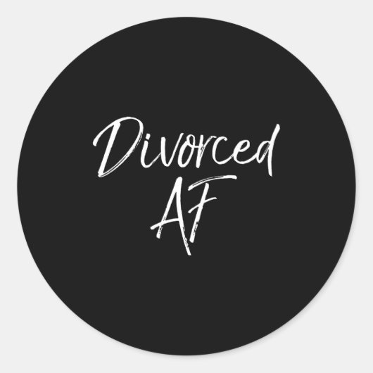 Leuke scheidingscadeau voor vrouwen Grappig gesche Ronde Sticker (Voorkant)
