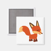 Leuke scherpe Cartoon Fox Magnet (Voorkant / Achterkant)