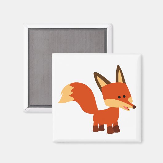 Leuke scherpe Cartoon Fox Magnet (Voorkant / Achterkant)