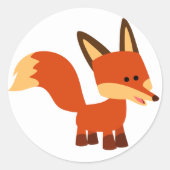 Leuke scherpe Cartoon Fox Sticker (Voorkant)