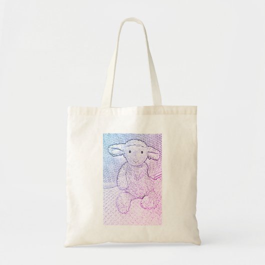 Leuke schets van een lam benauwd tote bag (Voorkant)