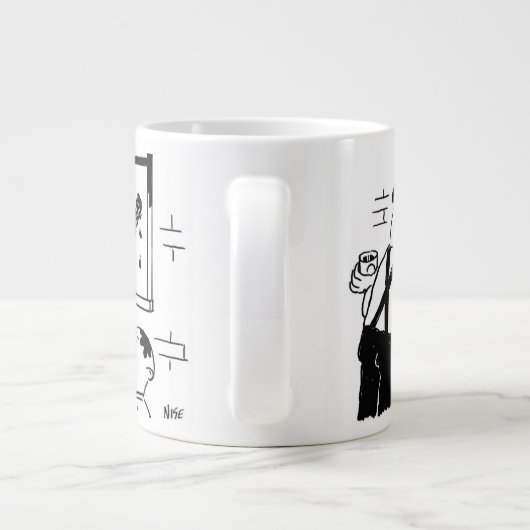 Leuke schilder en decorateur grote koffiekop (Achterkant)