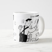 Leuke schilder en decorateur grote koffiekop (Voorkant rechts)