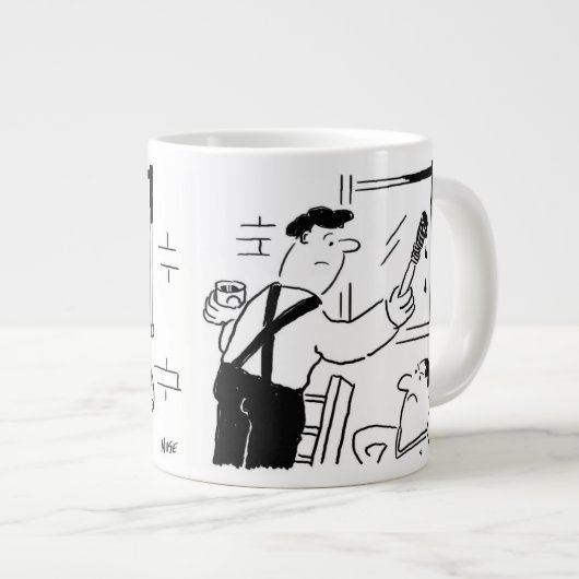 Leuke schilder en decorateur grote koffiekop (Voorkant rechts)