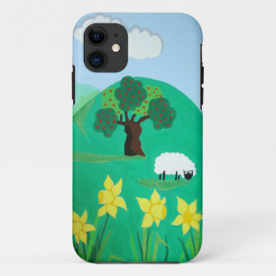 Leuke schilderachtig illustratie van schattig scha Case-Mate iPhone case