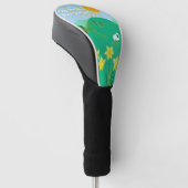 Leuke schilderachtig illustratie van schattig scha golfheadcover (Schuin)