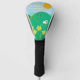 Leuke schilderachtig illustratie van schattig scha golfheadcover