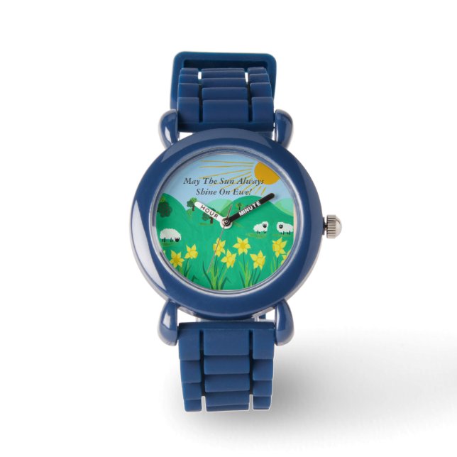 Leuke schilderachtig illustratie van schattig scha horloge (Voorkant)