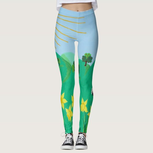 Leuke schilderachtig illustratie van schattig scha leggings (Voorkant)