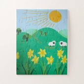 Leuke schilderachtig illustratie van schattig scha legpuzzel (Verticaal)