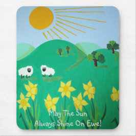 Leuke schilderachtig illustratie van schattig scha muismat