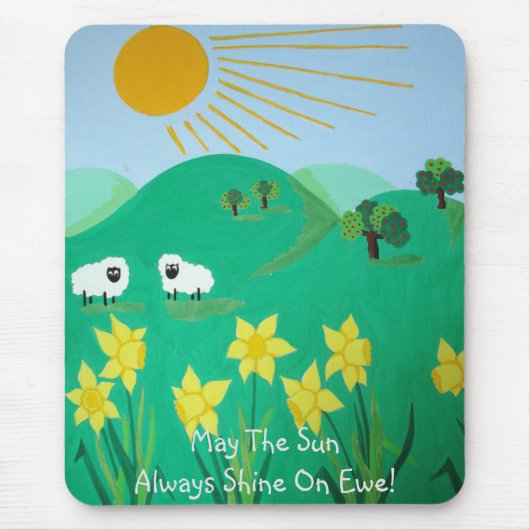 Leuke schilderachtig illustratie van schattig scha muismat (Voorkant)