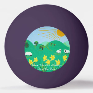 Leuke schilderachtig illustratie van schattig scha pingpongbal