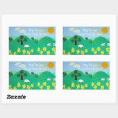 Leuke schilderachtig illustratie van schattig scha rechthoekige sticker (Vel)