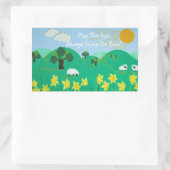 Leuke schilderachtig illustratie van schattig scha rechthoekige sticker (Tas)