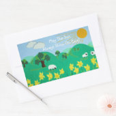 Leuke schilderachtig illustratie van schattig scha rechthoekige sticker (Envelop)