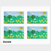 Leuke schilderachtig illustratie van schattig scha rechthoekige sticker (Vel)